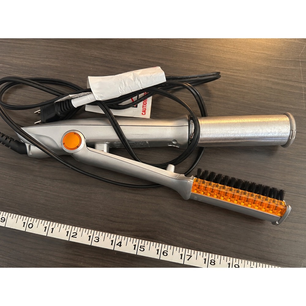 InStyler IS1001 Silver Orange Rotating Iron Hair Straightener Curler